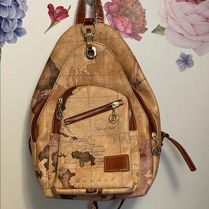 B. ANGEL Map Print Sling Backpack